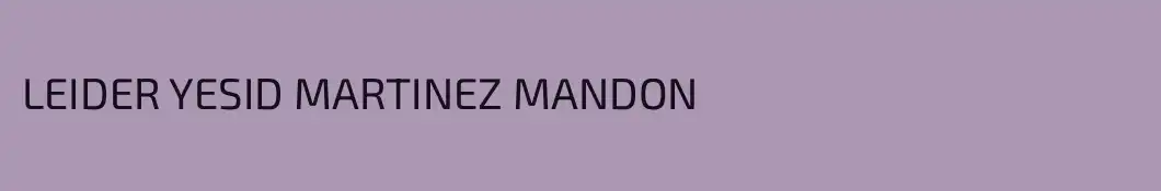 LEIDER YESID MARTINEZ MANDON